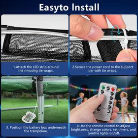 IPOOLTENG all-in-one kit includes hose, LED strip, remote, and warranty.