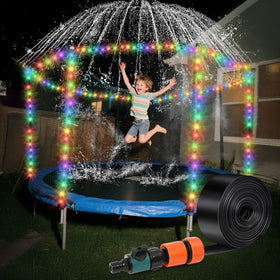 IPOOLTENG trampoline sprinkler setup enables quick, tool-free installation.