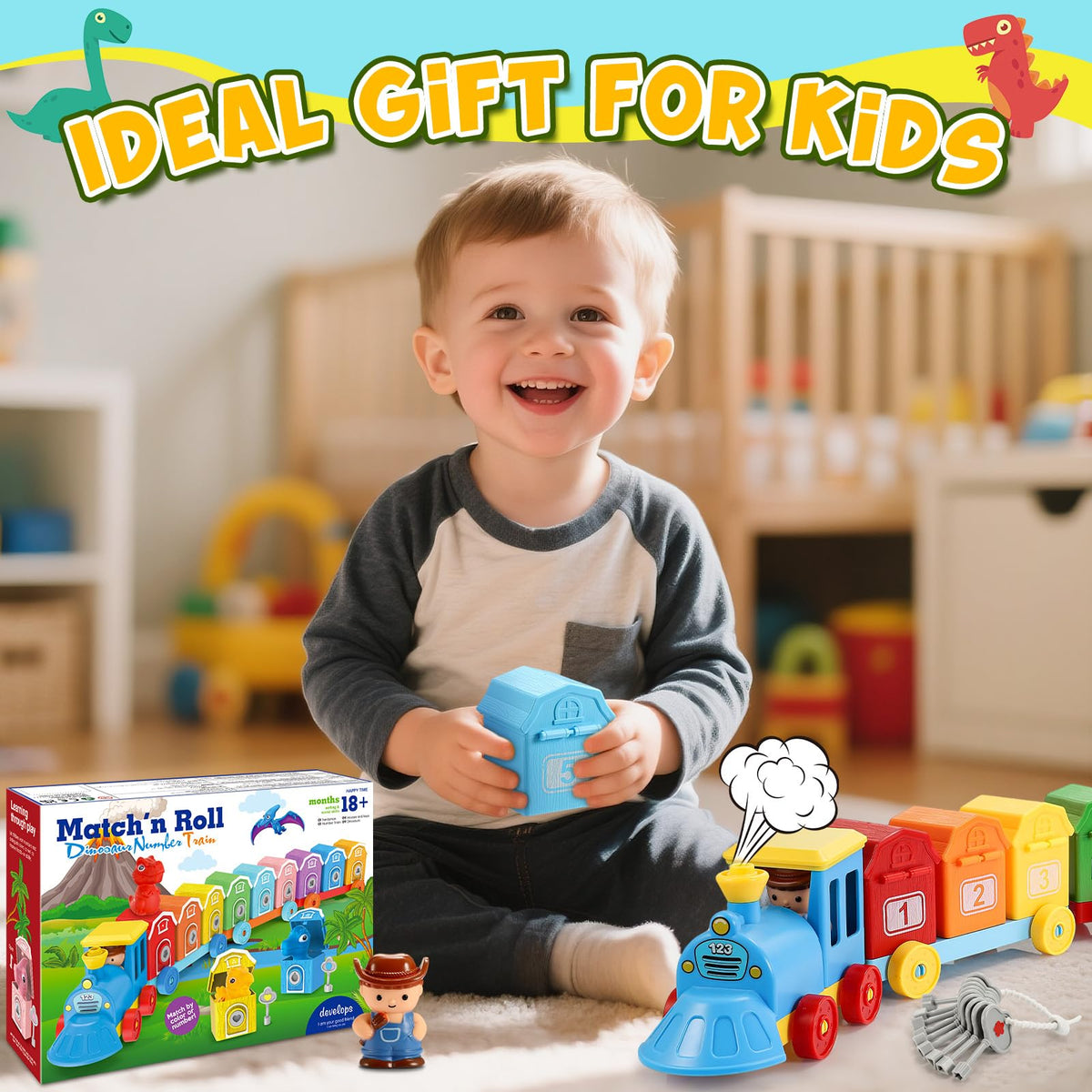 IPOURUP gift-pack dinosaur train kit ideal for birthdays and back-to-school