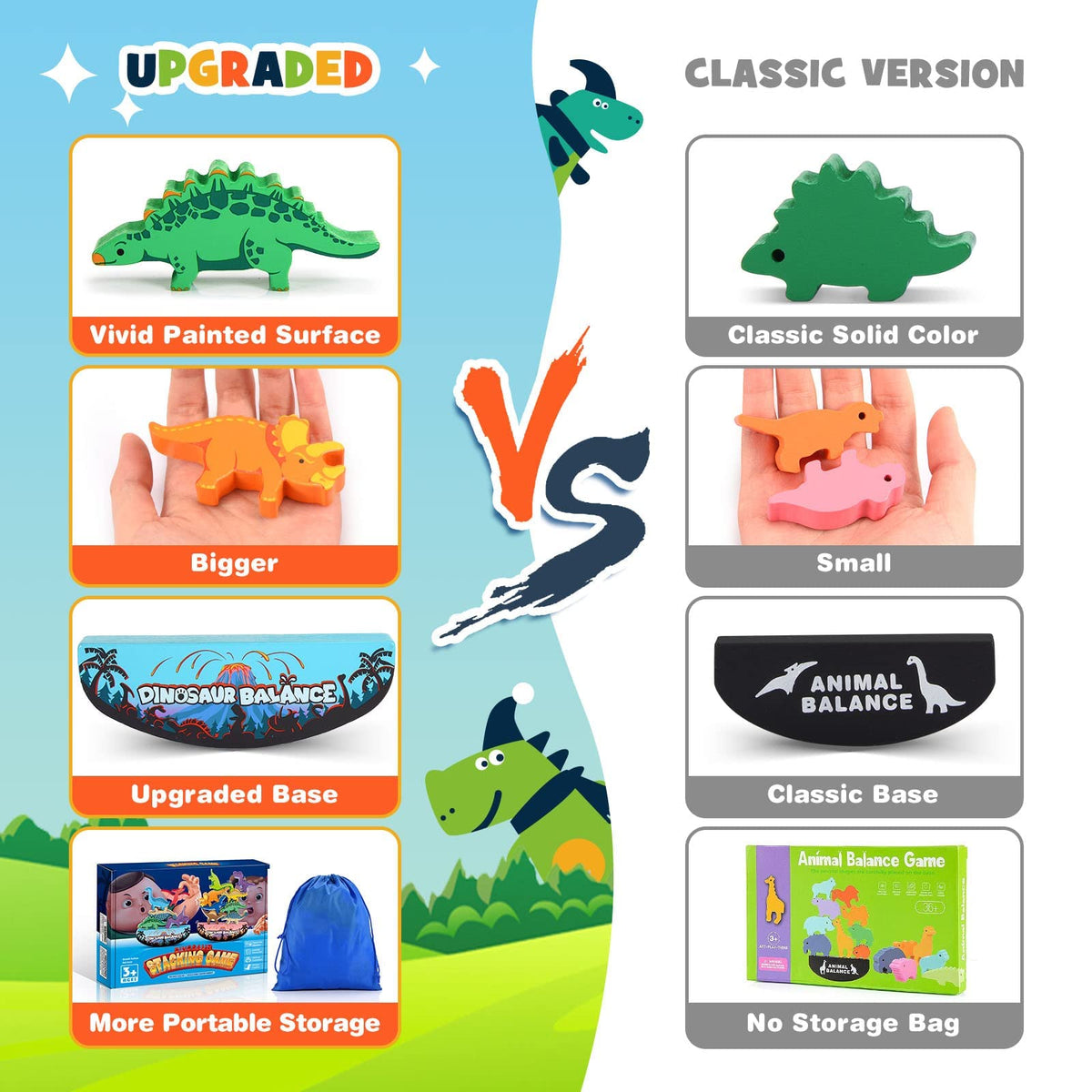 IPOURUP dinosaur blocks instruction guide; nine stacking methods help beginners learn quickly.
