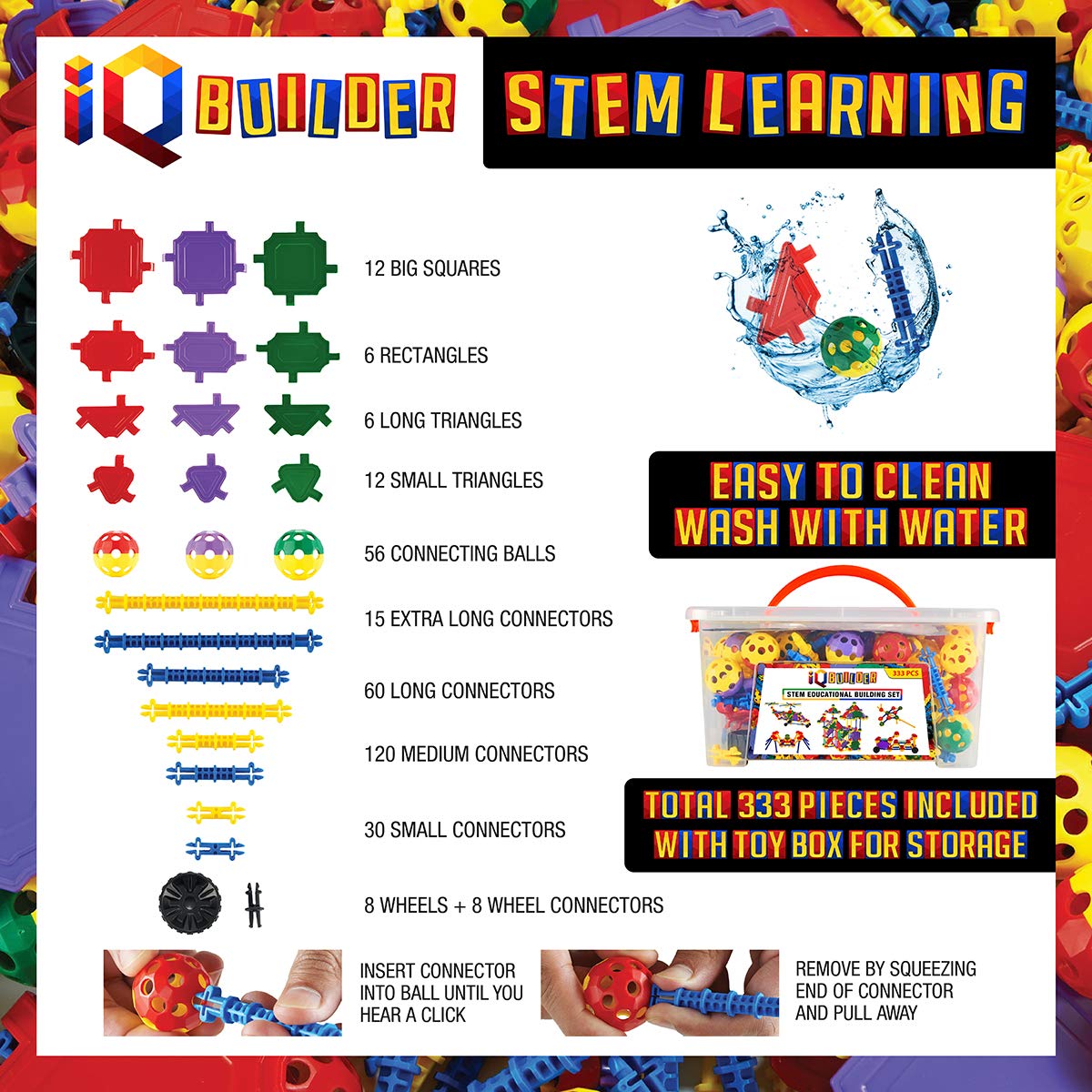 IQ BUILDER classroom activity sets promote collaborative STEM play in schools.