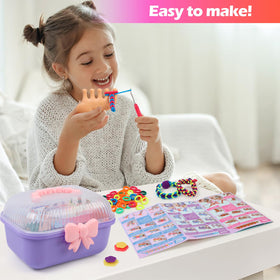 IQBOX 1000-plus elastic bands in bright colors for personalized bracelets.