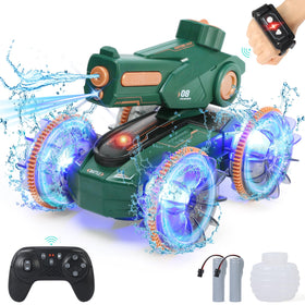 IQBOX Amphibious RC tank on land and water with bold LED lights
