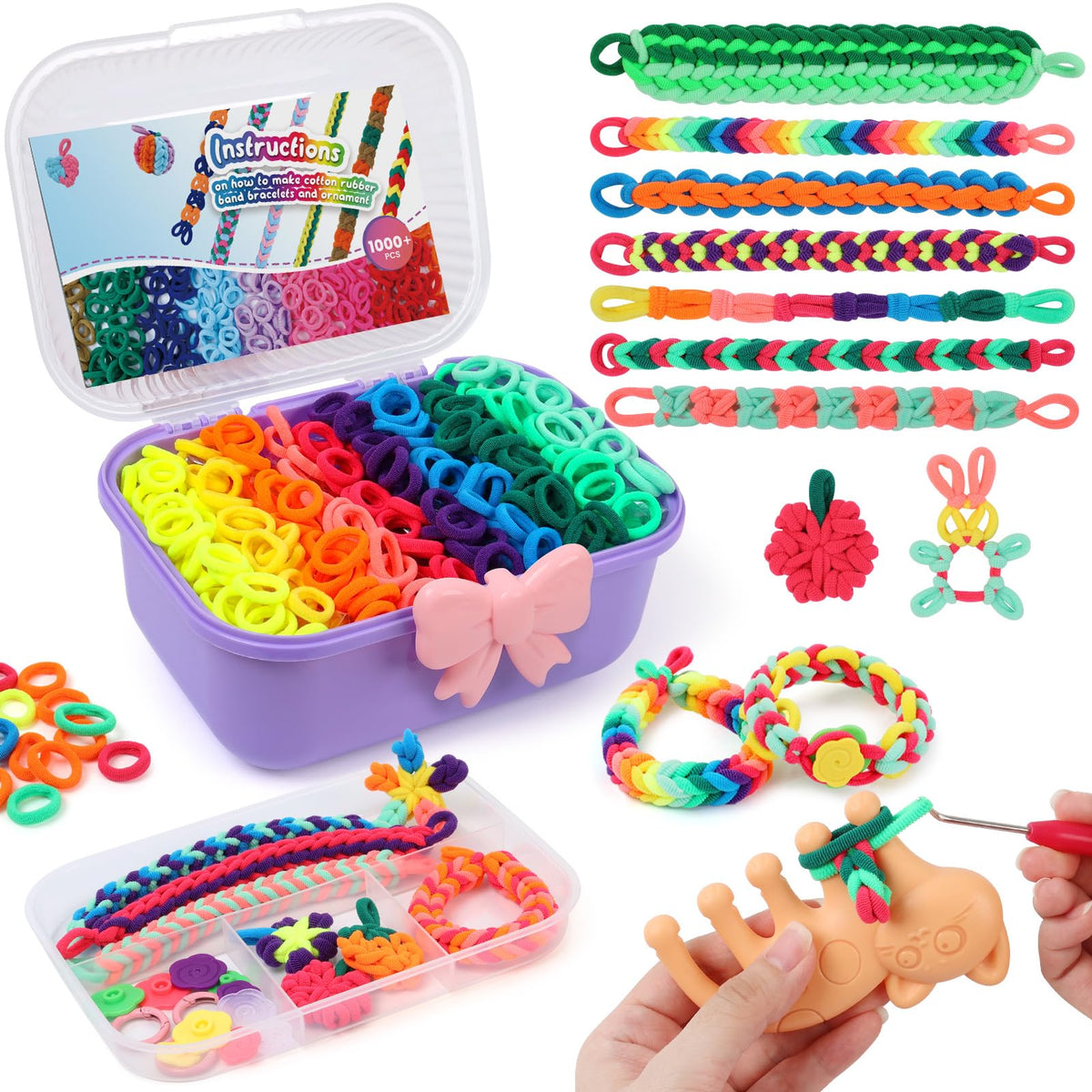 IQBOX bracelet kit with a ready-to-use loom for quick creativity.
