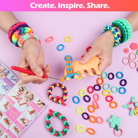 IQBOX bundles for bracelets, headbands, and wristbands crafting sessions.