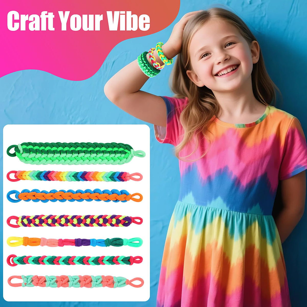 Soft, stretchy, skin-friendly material shown for comfortable hair ties and styling