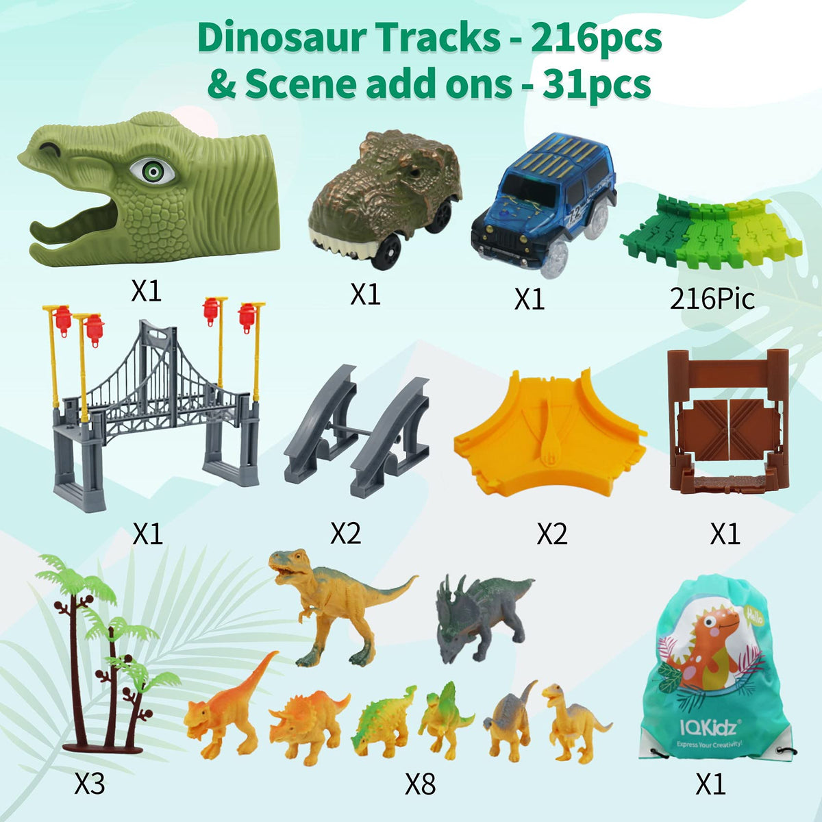 IQKidz track bridge section on the race set for stable crossings