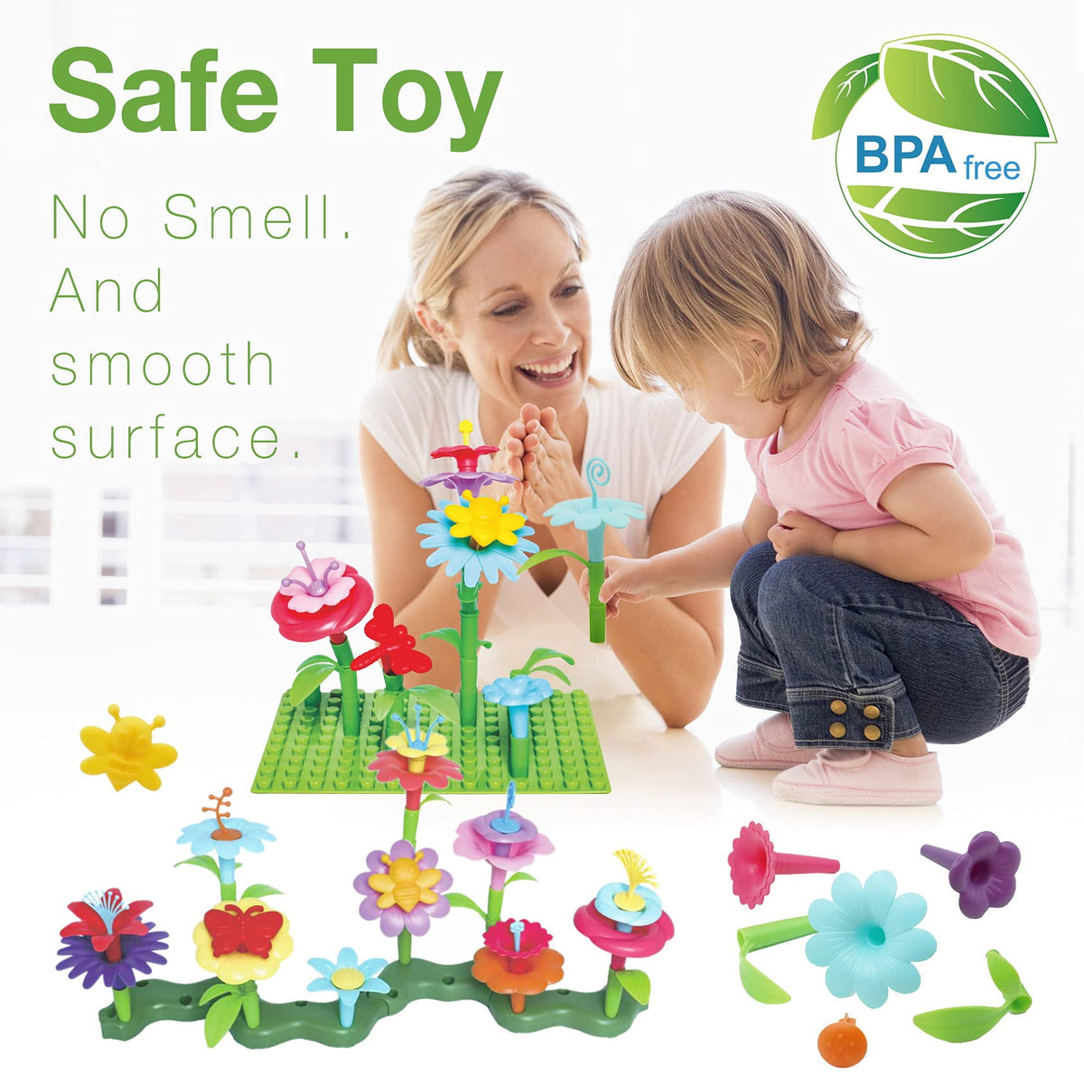 IQKidz flower parts stems and branches enable colorful, creative arrangements