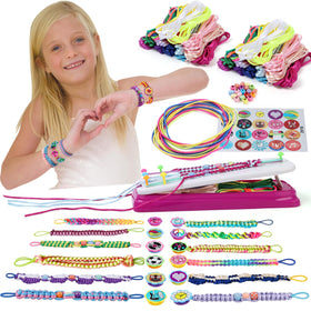 IQKidz bracelet kit shows loom and pegs for quick weaving