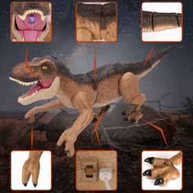 IQKidz dino blue glow lights up during play scenes.
