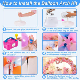 iRabey electric pump inflates balloons fast, reducing manual effort.