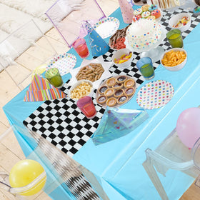 Irenare party-ready racetrack cover doubles as floor or table runner.