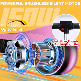 IRIMMY 150W motor close-up highlights powerful, quiet propulsion for smooth starts.