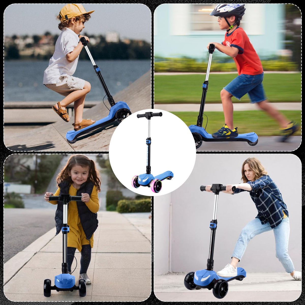 IRIMMY adjustable heights fit kids aged 3 to 12.