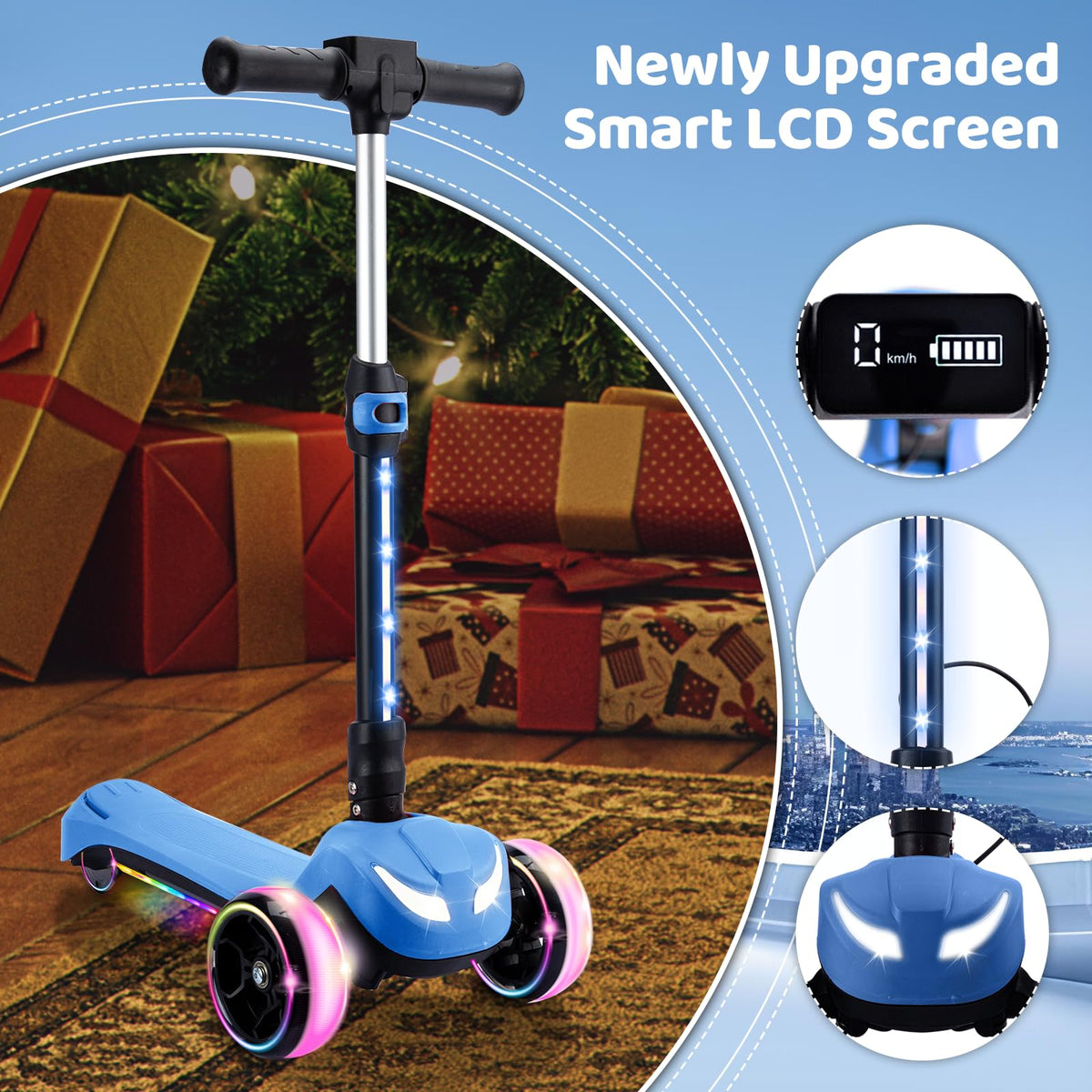 IRIMMY LED deck and wheels illuminate plays with visibility.