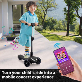 IRIMMY scooter with Bluetooth music enhances outdoor fun during rides.