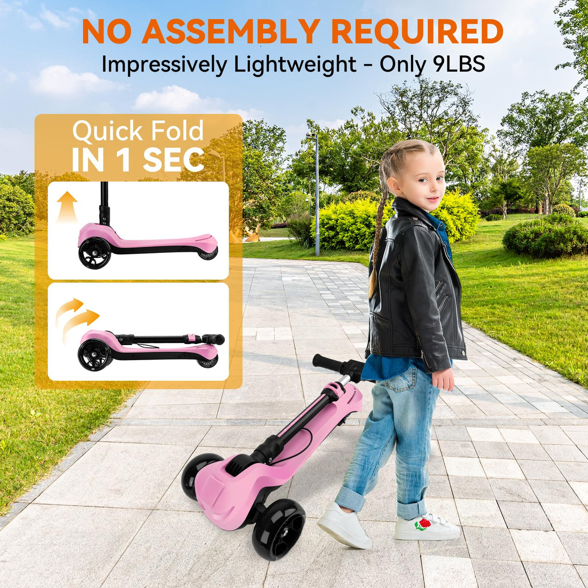 IRIMMY light-up deck and wheels emphasize nighttime visibility and excitement.