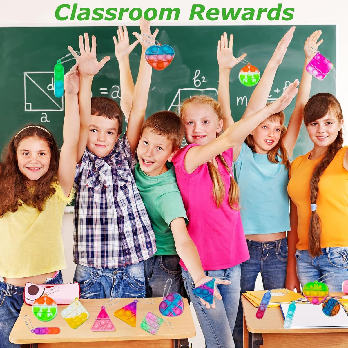 Irnushka Pop Fidget keychain in use during travel and classroom.