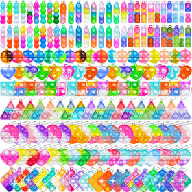 Irnushka pop fidget keychain variety pack with colorful mini pops for portable play.
