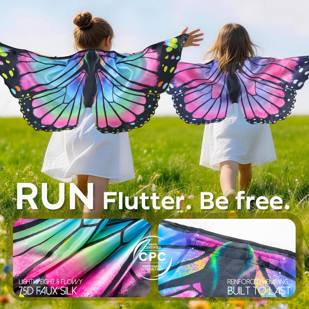 irolewin 45inch wingspan creates noticeable, graceful flutter for little performers