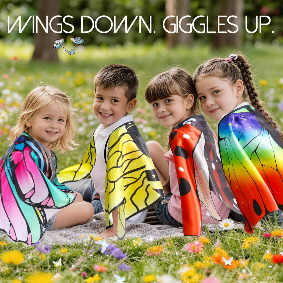 irolewin bee wings for kids, easy slip-on design with comfy straps
