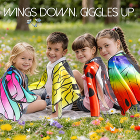 irolewin bee wings for kids, easy slip-on design with comfy straps