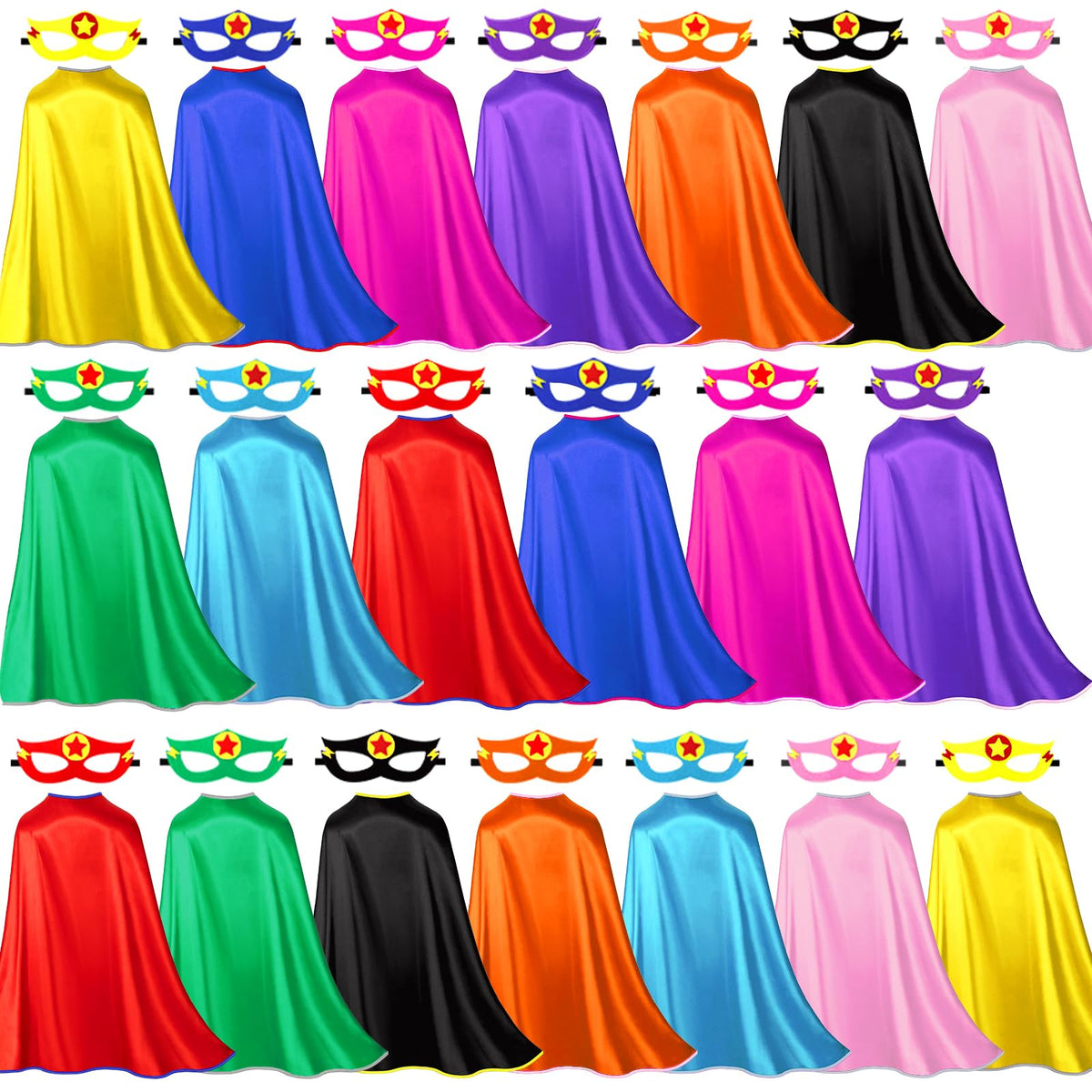 irolewin bulk superhero capes for kids with colorful display ideal for party dress-up and creative play
