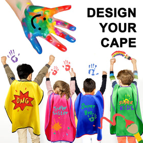 irolewin customizable cape allows kids to personalize with drawings or stickers