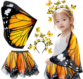 iROLEWIN butterfly wings closed on a child for imaginative dress-up play