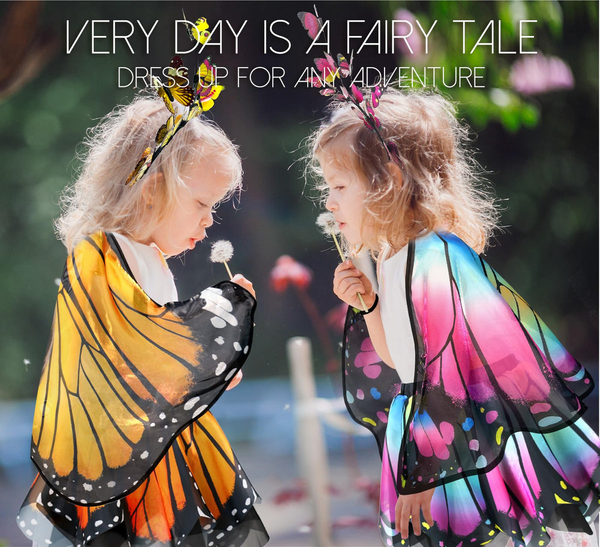 iROLEWIN butterfly wings worn by a child during dress-up