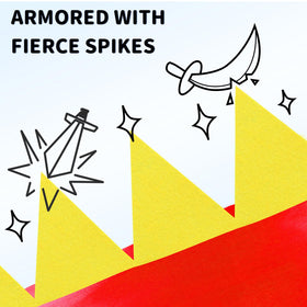 iROLEWIN dino spikes 4-inch back, dramatic detail for pretend battles.