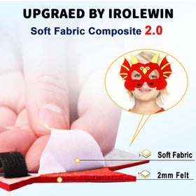 iROLEWIN horn headbands, regal dinosaur accents for kids costumes.