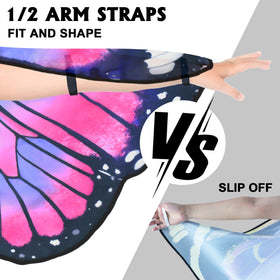 irolewin kids butterfly wings costume closeup, diamond chiffon sparkle for magic