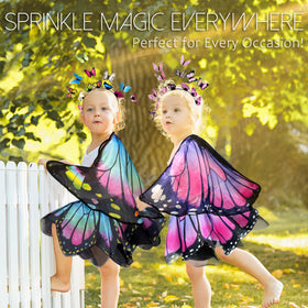 irolewin kids butterfly wings costume 42.5-inch wingspan for full movement