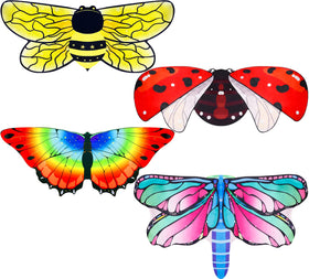 irolewin rainbow butterfly wings for kids, soft and lightweight dress-up fun