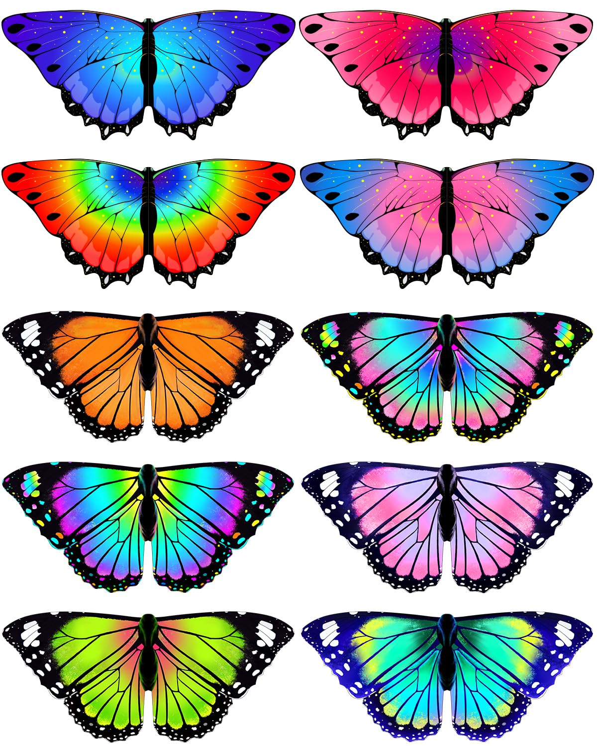 irolewin toddler butterfly wings bulk pack, perfect for party favors and group play
