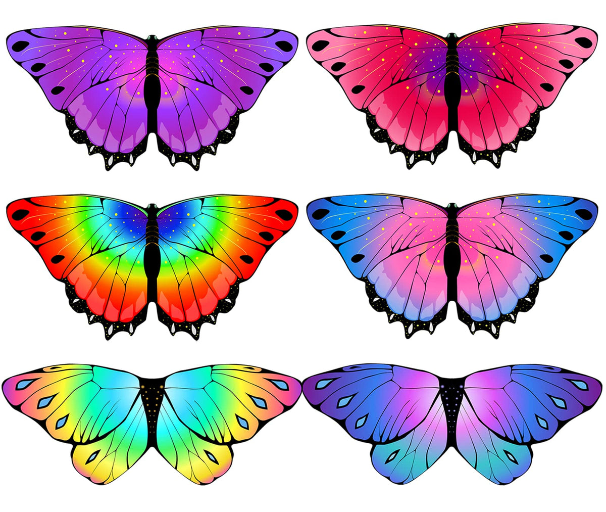 iROLEWIN toddler butterfly wings bulk set in vibrant colors for imaginative outdoor play