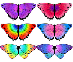 iROLEWIN toddler butterfly wings bulk set in vibrant colors for imaginative outdoor play