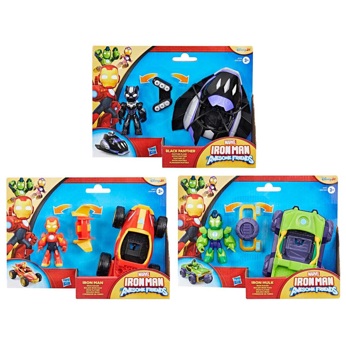 IRON MAN AND HIS AWESOME FRIENDS Iron Man-iron-racer vehicle for speedy rescue adventures