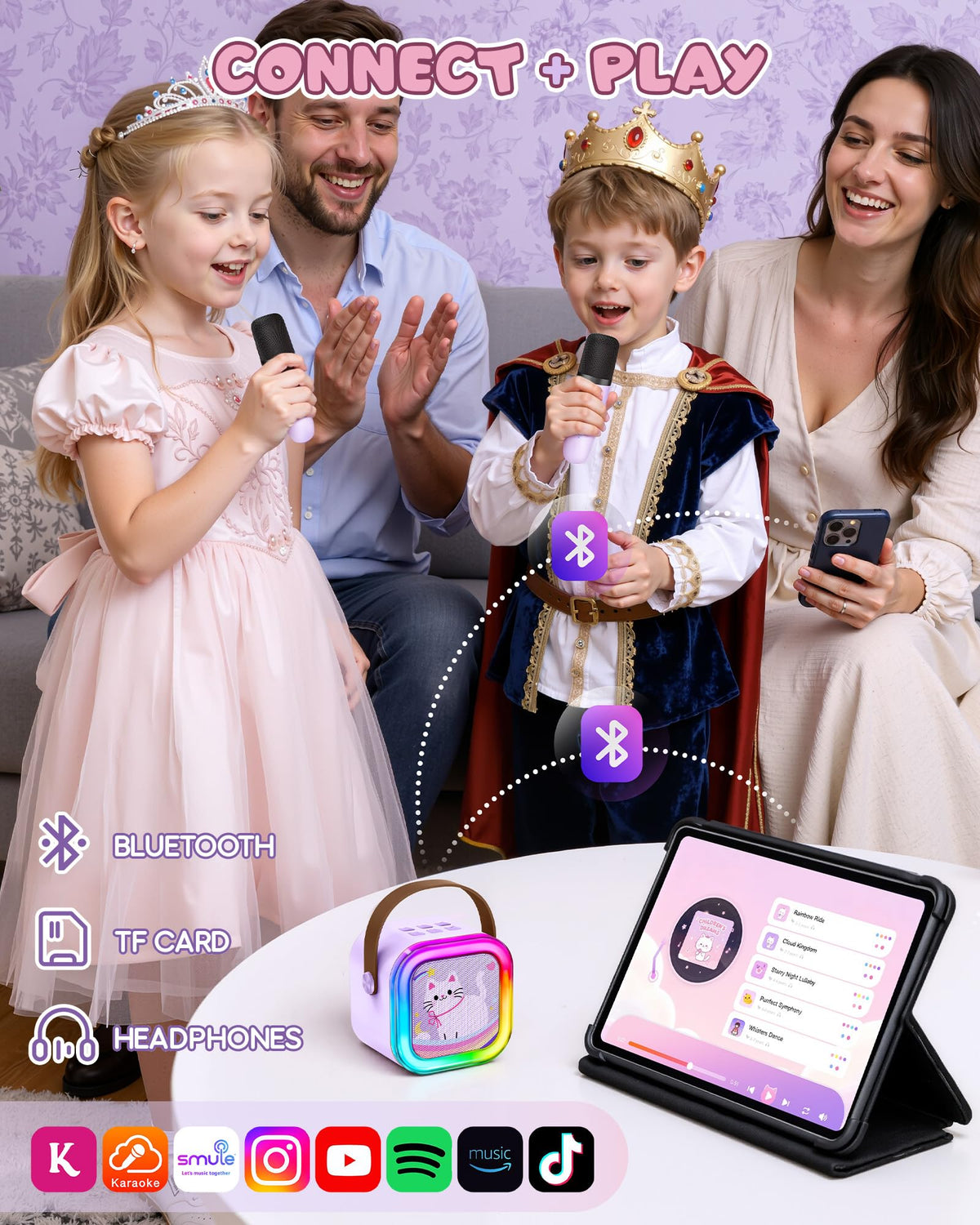IROO disco lights create a party-like club vibe during songs