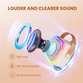 IROO karaoke machine lights create a vibrant party atmosphere