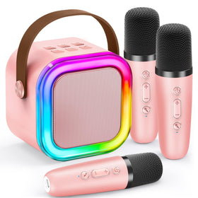 IROO mini karaoke machine front view, ready for family singing sessions.
