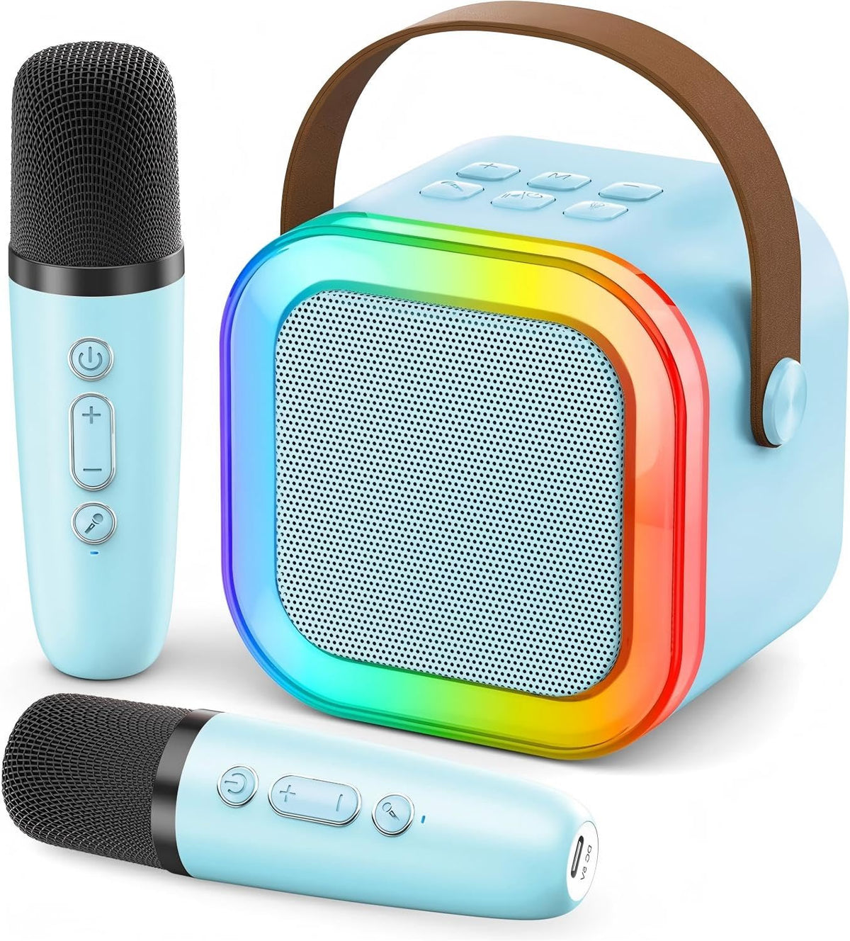 IROO mini karaoke machine with kids singing for family fun