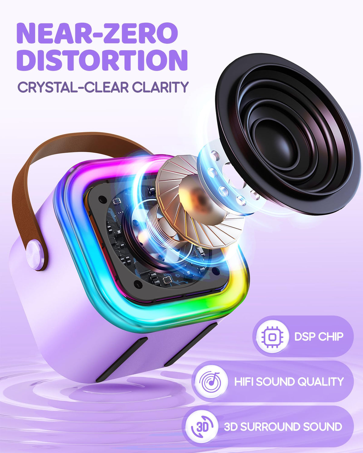 Portable Bluetooth speaker mode lets you play anywhere without wires.