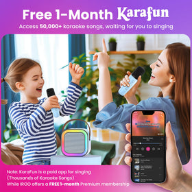 IROO portable rechargeable speaker for on-the-go karaoke