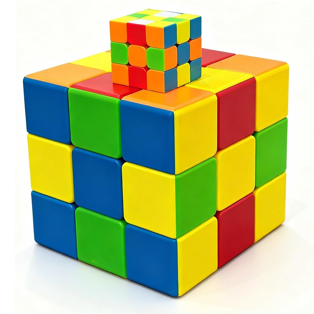 IRRDFO Giant Speed Cube Pro 18cm on desk, helps unwind during breaks
