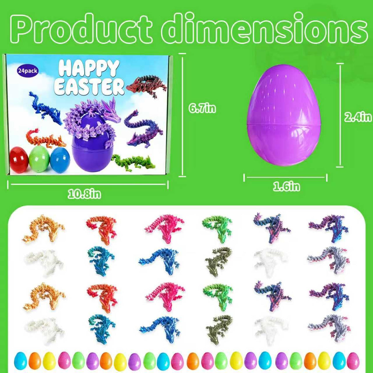 IRRONN 3D dragon inside Easter egg ideal for collectable desk decor.