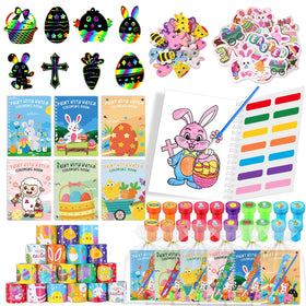 iRugosa hapfyer 192-piece Easter coloring books set for classroom gifts.