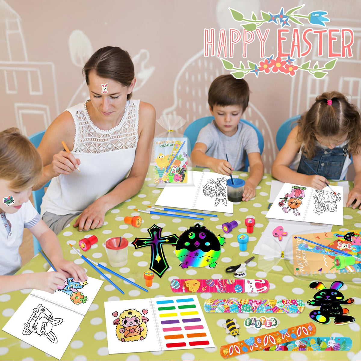 iRugosa hapfyer 24 slap bracelets for festive Easter prizes.