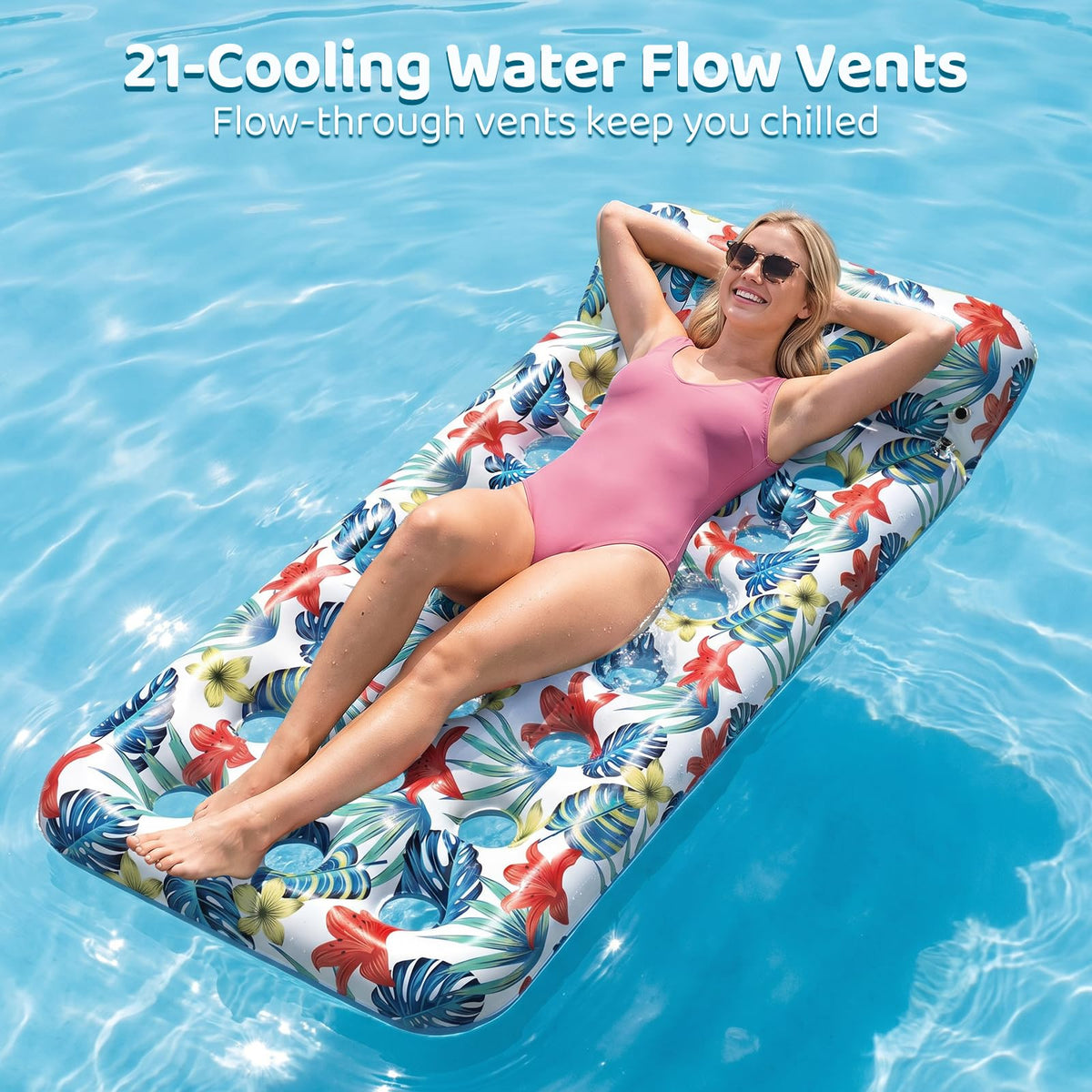 IRUIRUI float crafted from thick raft-grade vinyl for durable buoyancy